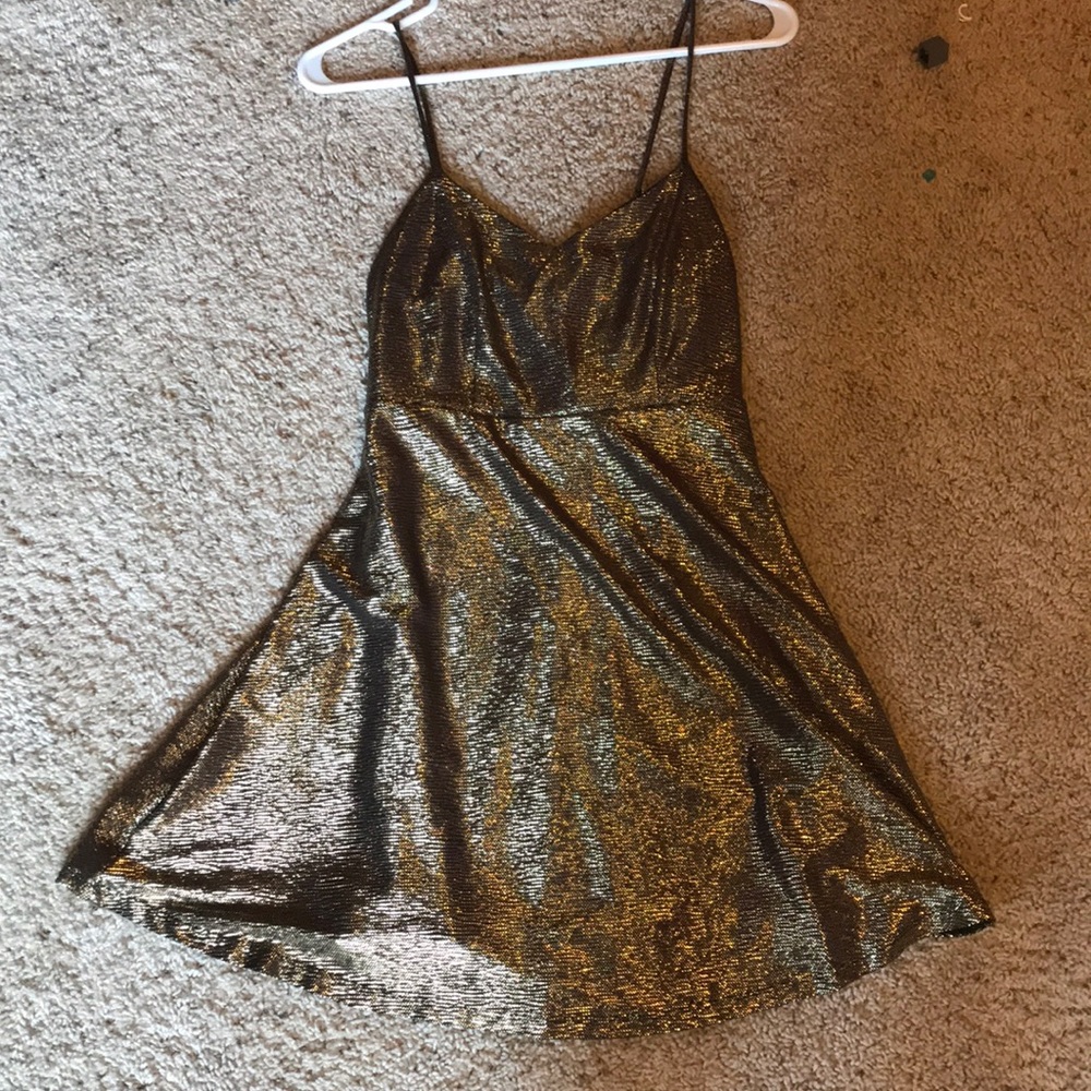 Metallic gold dress